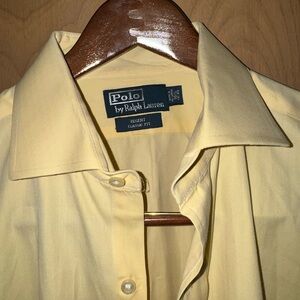 Polo Ralph Lauren Yellow Spread Collar Dress Shirt